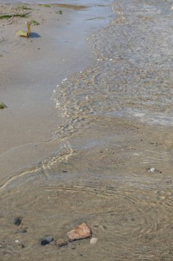 Kumsal ve dalgalar. Metin için yer.