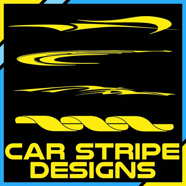 Tribal Koele Auto Streep Design Instellen Zelfklevend Vinyl Sticker Ontwerpen — Stockvector