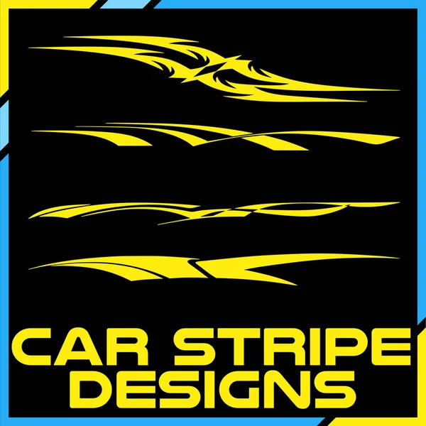 Tribal Und Coole Auto Streifen Design Set Aufkleber Designs Aus — Stockvektor