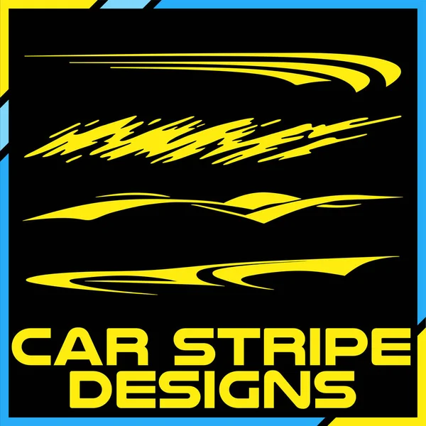 Tribal Koele Auto Streep Design Instellen Zelfklevend Vinyl Sticker Ontwerpen — Stockvector