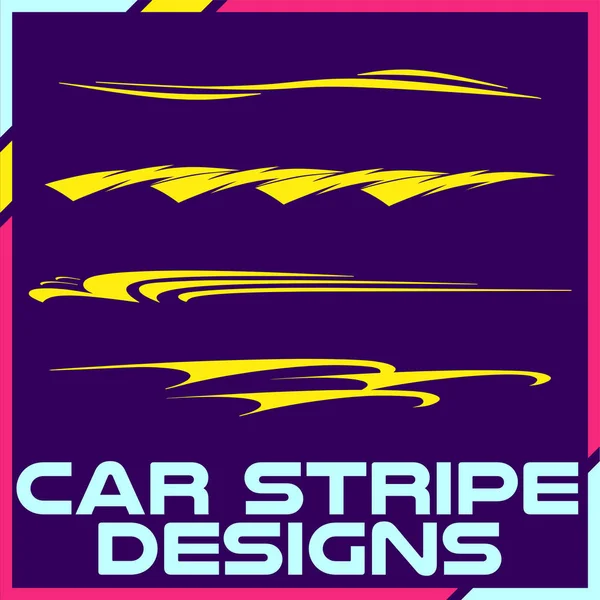 Tribal Koele Auto Streep Design Instellen Zelfklevend Vinyl Sticker Ontwerpen — Stockvector