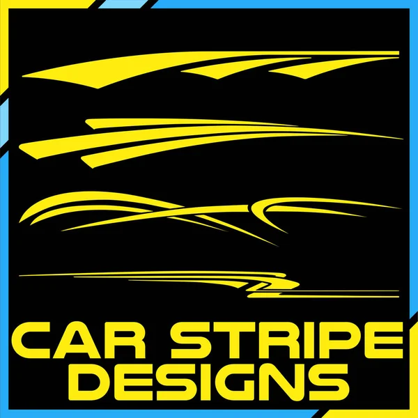 Tribale Fresco Car Stripe Design Set Adesivo Vinile Disegni — Vettoriale Stock