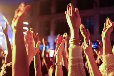 Konserde cep telefonundan grubun dinleyici kaydı videosu.