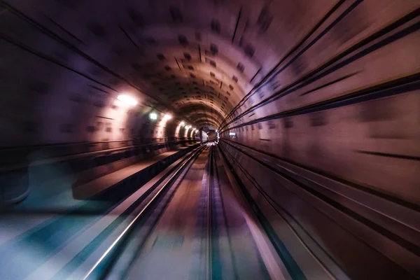 Blurry chromatic color tunnel car traffic motion blur. Motion blur  the speed and dynamics.