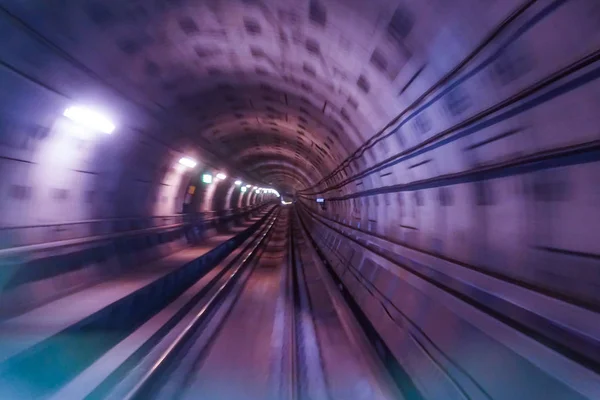 Blurry chromatic color tunnel car traffic motion blur. Motion blur  the speed and dynamics.