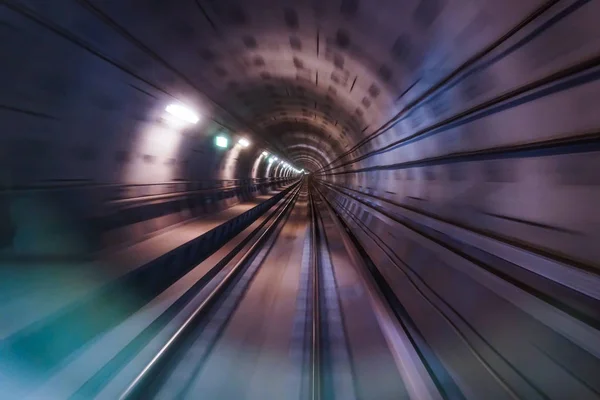 Blurry chromatic color tunnel car traffic motion blur. Motion blur  the speed and dynamics.