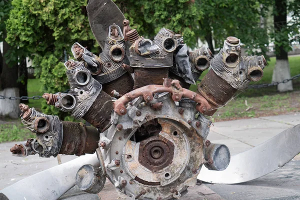 航空機用エンジン部品古いエンジンの一部 — ストック写真