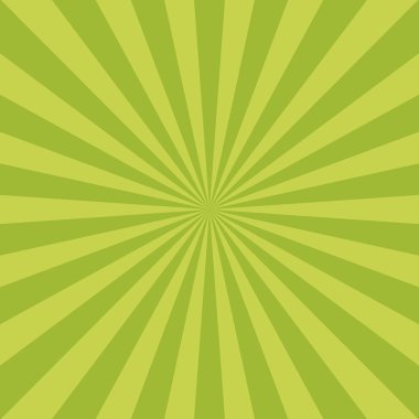Güneş ışığı arka plan. Yeşil renk arka plan patladı. Vektör çizim. Güneş ışını ray sunburst desen arka plan. St Patrick gün parlak zemin.
