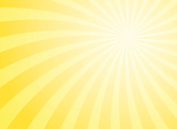 Letnie Słoneczne Tło Jasnożółty Kolor Wybuch Tła Ilustracja Wektora Promień — Wektor stockowy