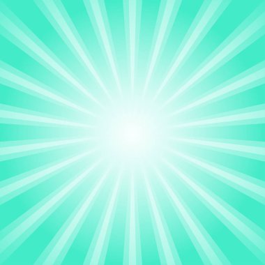 Güneş ışığı retro arka plan soluk. Turkuaz rengi arka plan patladı. Fantezi vektör çizim. Sihirli güneş ışını ray sunburst desen arka plan. Eski bir kağıt. yıldız patlaması duvar kağıdı