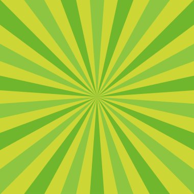 Güneş ışığı arka plan. Yeşil renk arka plan patladı. Vektör çizim. Güneş ışını ray sunburst desen arka plan. St Patrick gün parlak zemin.