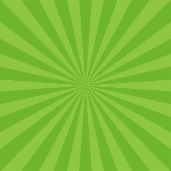 Güneş ışığı arka plan. Yeşil renk arka plan patladı. Vektör çizim. Güneş ışını ray sunburst desen arka plan. St Patrick gün parlak zemin.