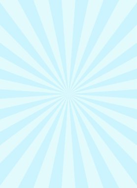 Güneş ışığı dikey soyut arkaplanı daraltır. Toz mavisi ve beyaz arkaplan patlaması. Vektör çizimi. Güneş ışını güneş patlaması desenli arka plan. Retro parlak arkaplan.