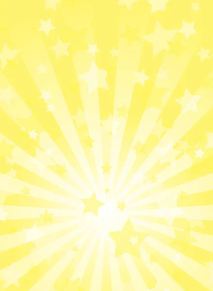 Sonnenlicht Vertikalen Hintergrund Goldgelbe Farbe Platzte Hintergrund Mit Leuchtenden Sternen — Stockvektor