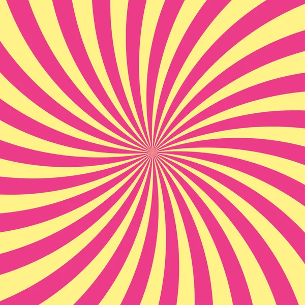 Güneş ışığı arka planda solmuş. Pembe ve sarı renkli arka plan patlaması. Vektör çizimi. Güneş ışını arka planı. Eski kağıt. Eski tarz.