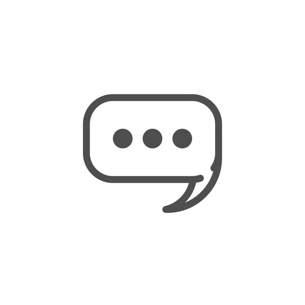 Fehér chat beszéd buborék szerkezeti elszigetelt fehér background pöttyökkel. Vektor lapos ikon. — Stock Vector
