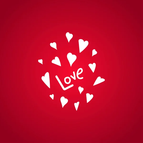 São Valentim cartas de amor desenhadas à mão e cartão de corações . —  Vetores de Stock