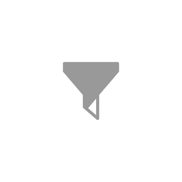 Graue Datenfiltersilhouette. flache Datentrichter-Symbol. isoliert auf weißem Hintergrund. — Stockvektor