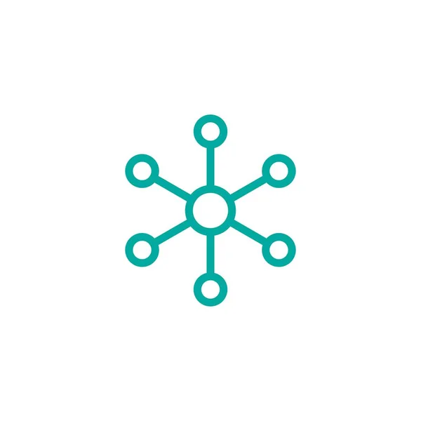 Διανομέα δικτύου σύνδεση εικονίδιο γραμμή απομονωμένα σε λευκό. Τεχνολογία ή τεχνολογία λογότυπο. Κουμπί κεντρική βάση δεδομένων ή διακομιστή. — Διανυσματικό Αρχείο