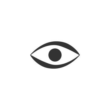 Göz soyut basit simgesi. Beyaz üzerinde izole düz vektör logosu.