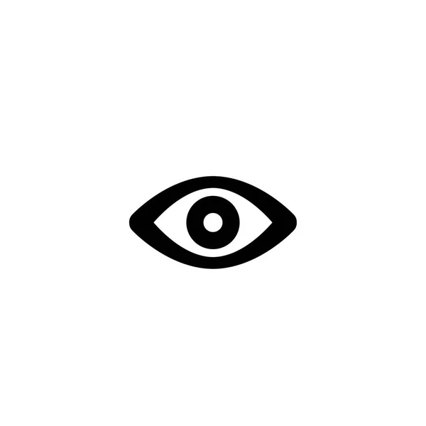 Ícone simples abstrato olho. Logotipo vetorial plano isolado em branco . — Vetor de Stock