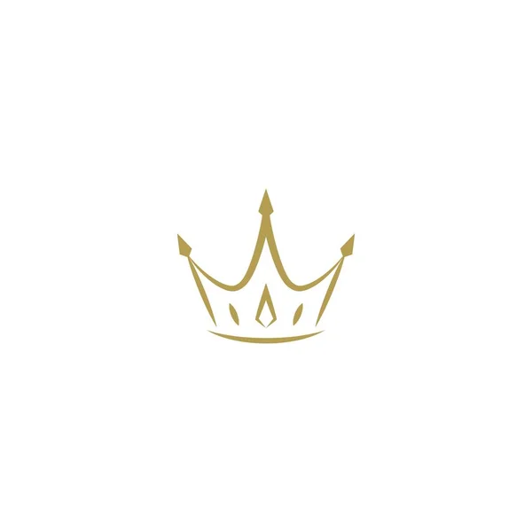 Icona corona linea dorata isolata su bianco. Royal, lusso, VIP, segno di prima classe. Premio vincitore . — Vettoriale Stock
