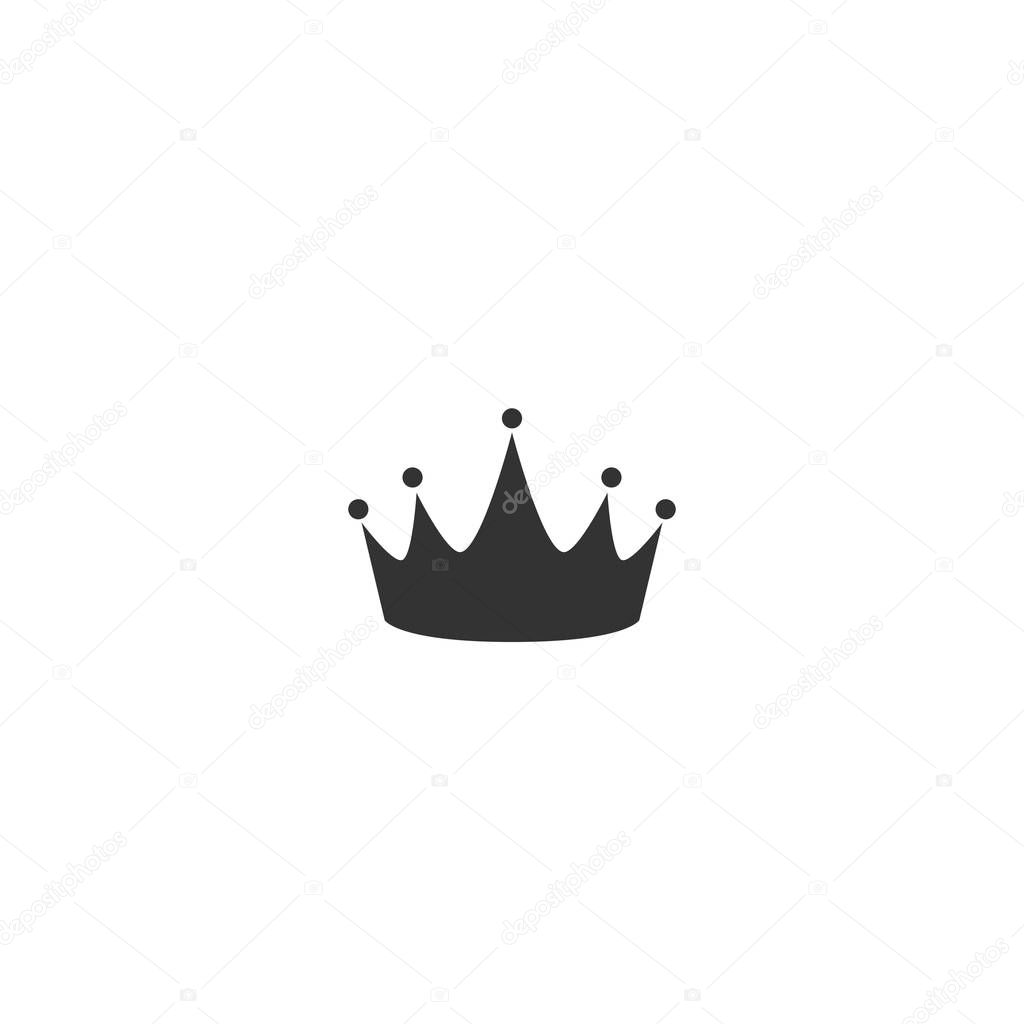 Crown icon isolated on white. Royal, luxury, vip, first class sign. Winner award. Monarchy, authority, power symbol Vector simple illustration