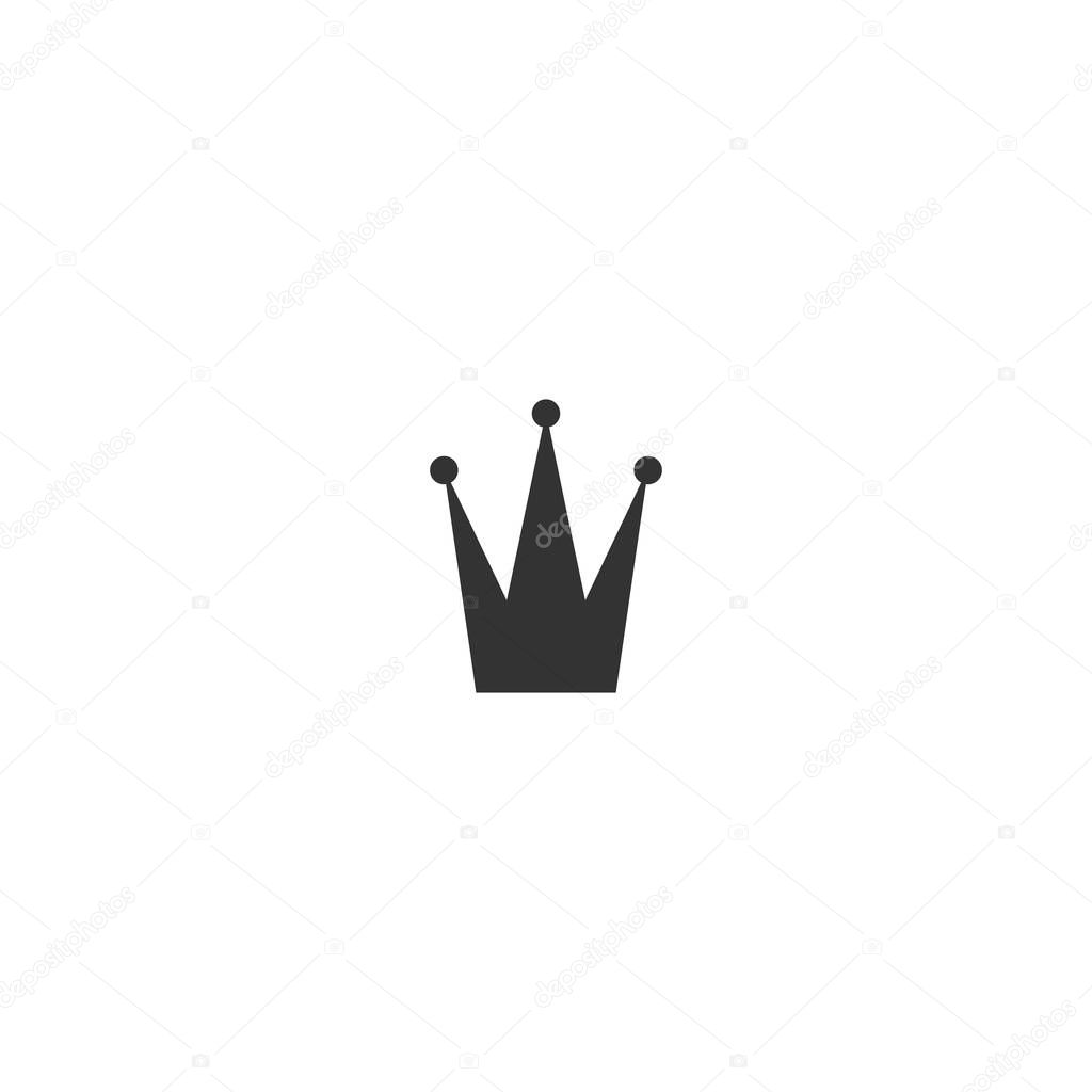 Crown icon isolated on white. Royal, luxury, vip, first class sign. Winner award. Monarchy, authority, power symbol.