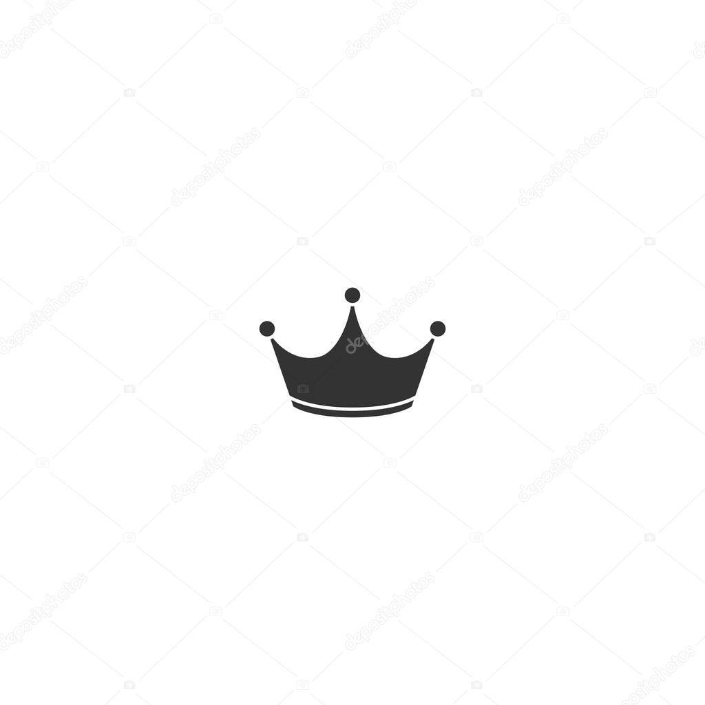 Crown icon isolated on white. Royal, luxury, vip, first class sign. Winner award. Monarchy, authority, power symbol Vector simple illustration