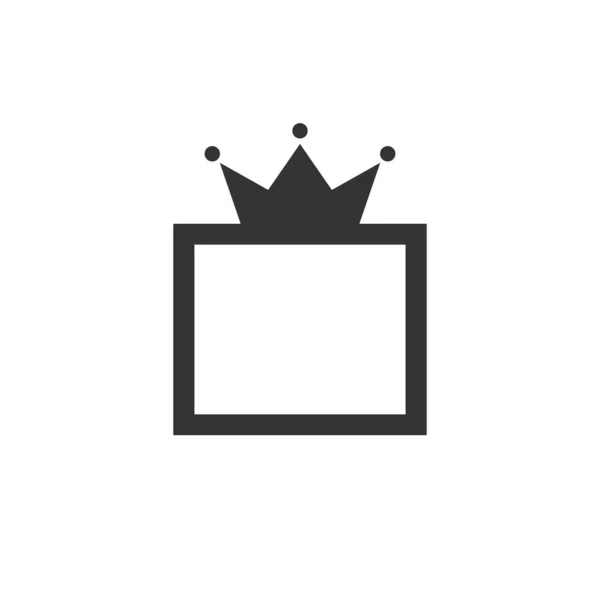 Текстова Рамка Короною Ізольована Білому Тлі Королівський Розкішний Випадок Першого — стоковий вектор