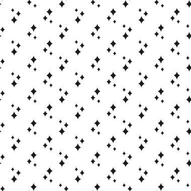 Siyah yıldızlı kusursuz şirin desen ya da beyaz arkaplanda parıltılar.