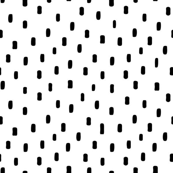 Nahtloses abstraktes Muster mit schwarzen schäbigen Flecken und Flecken auf weißem Hintergrund. — Stockvektor
