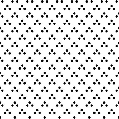 Küçük dairelerin kusursuz soyut deseni ve beyazın üzerindeki noktalar. Dekoratif duvar kağıdı, basım için iyi. Vektör çizimi. Siyah ve beyaz