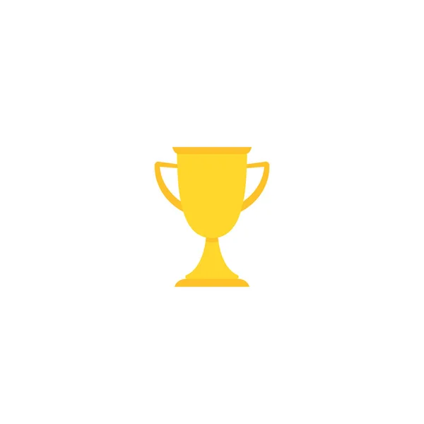 Złote Trofeum Puchar Wygranej Odizolowany Białym Tle Pierwsze Miejsce Miska — Wektor stockowy