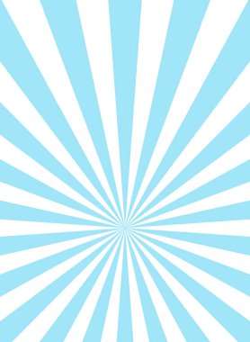 Güneş ışığı dikey soyut arkaplanı daraltır. Toz mavisi ve beyaz arkaplan patlaması. Vektör çizimi. Güneş ışını güneş patlaması desenli arka plan. Retro parlak arkaplan.