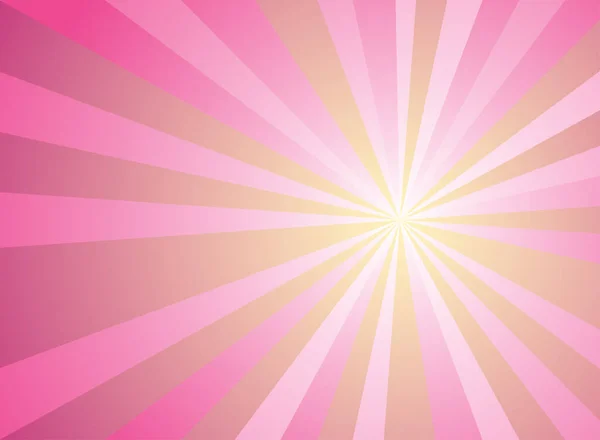 Rayons Soleil Fond Fond Éclaté Couleur Rose Blanche Illustration Vectorielle — Image vectorielle