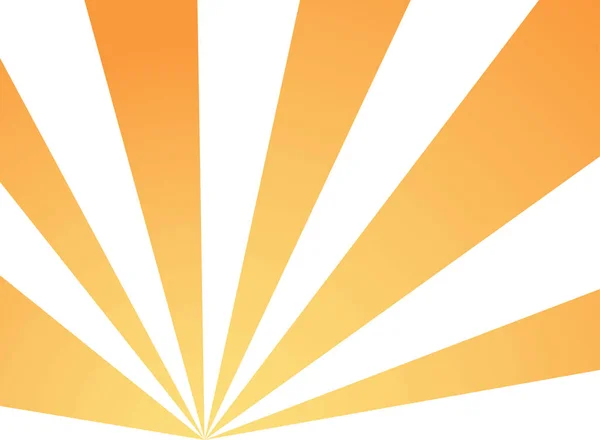 Sluneční Paprsky Horizontálně Pozadí Bílá Oranžová Barva Praskla Pozadí Vektorová — Stockový vektor