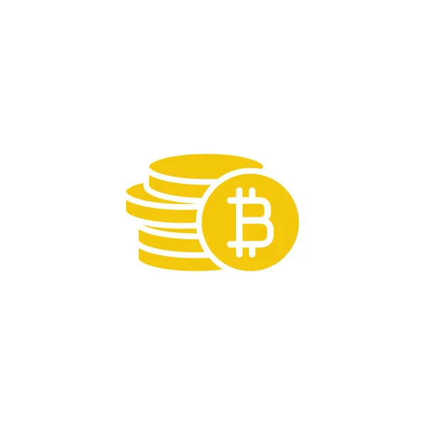 Стек Золотої Корейської Виграв Монети Плоский Золотий Значок Ізольовані Білому — стоковий вектор