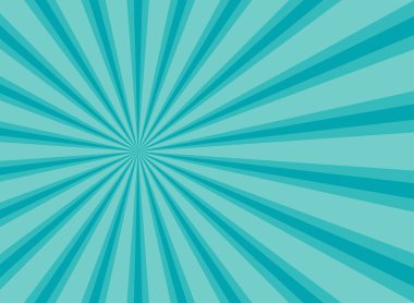 Güneş ışınları arka planda parlıyor. toz mavisi renk patlaması arka planı. Vektör gökyüzü çizimi. Güneş ışını güneş patlaması duvar kağıdı. Geçmişe dönük parlak fon. Eski poster ya da pankart