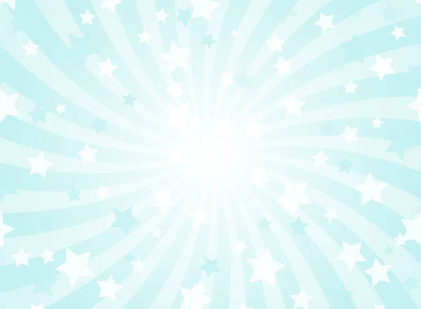 Sonnenlicht Abstrakter Hintergrund Puderblaue Farbe Platzte Hintergrund Mit Leuchtenden Sternen — Stockvektor