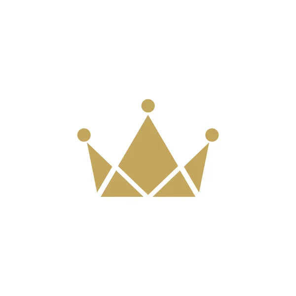 Иконка Золотой Короны Изолирована Белом Royal Luxury Vip Первоклассный Знак — стоковый вектор