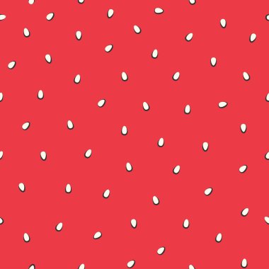 Kırmızı et ve siyah çekirdekli kusursuz çilek deseni. Organik parlak Vektör illüstrasyonuName.