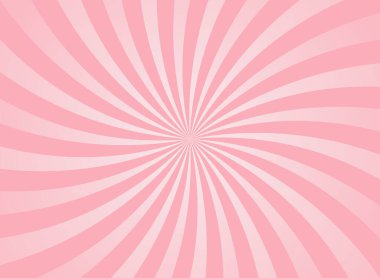 Güneş ışığı girdapları geniş bir arkaplan. Pembe spiral duvar kağıdı patlamış. Vektör çizimi. Güneş ışını güneş patlaması posteri. Retro sirk mi yoksa pankart mı?