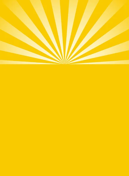 Fundo Vertical Luz Solar Cor Amarela Explosão Fundo Ilustração Vetorial — Vetor de Stock