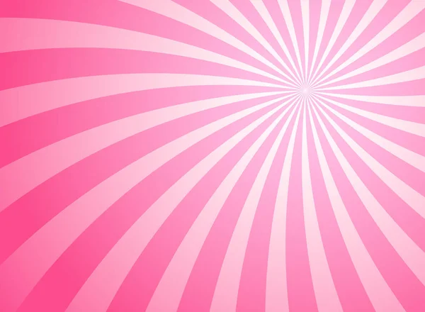 Sonnenlicht Wirbelt Strahlen Weiten Hintergrund Rosa Spirale Platzte Tapete Vektorillustration — Stockvektor