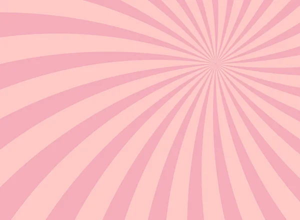 Sonnenlicht Wirbelt Strahlen Weiten Hintergrund Rosa Spirale Platzte Tapete Vektorillustration — Stockvektor