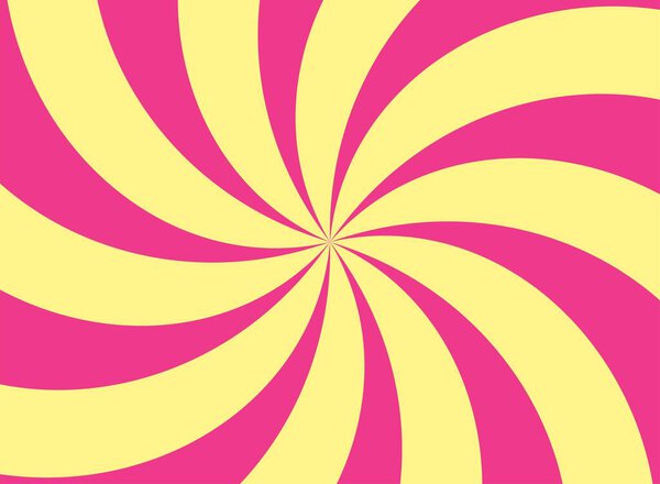 Sunlight retro horizontal background. pink and yellow color burst background. Vector illustration. Sun beam ray background. Old paper. vintage circus splacard or poster