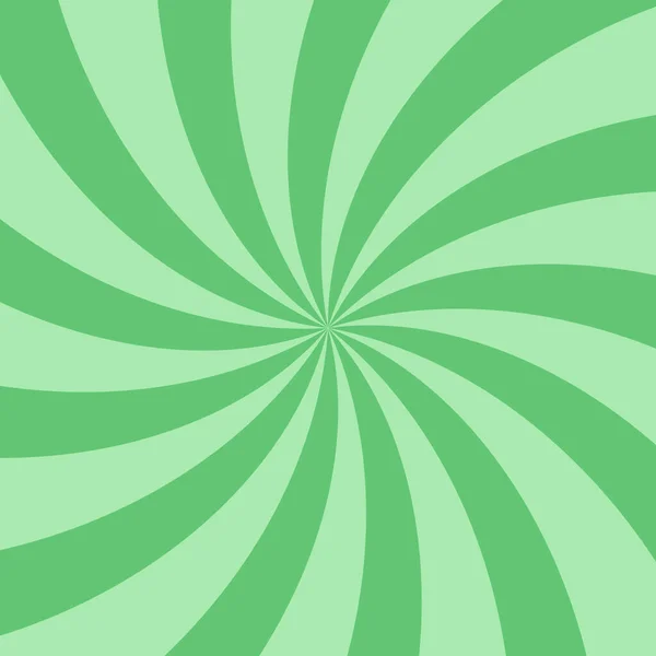 Sunlight Horizontal Spiral Background Green Color Burst Wallpaper Vector Illustration — Stock Vector