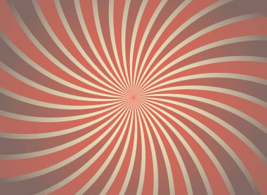 Güneş ışığı yatay arka plan. Bej ve kırmızı renk arka plan patlaması. Vektör sirk illüstrasyonu. Güneş ışını arka planı. Eski kağıt. Eski tarz.