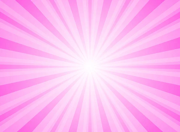 Horizontaler Hintergrund Des Sonnenlichts Rosa Farbe Platzte Hintergrund Vektorillustration Sonnenstrahl — Stockvektor